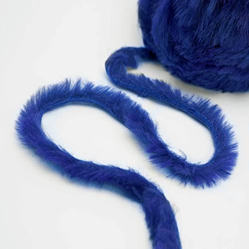 Pretty Jolly 4 Balls Faux Fur Yarn Super Soft Chunky Yarn Fluffy Yarn for Crochet Knitting Eyelash Yarn Polyester Yarn(Klein Blue) - Image 4