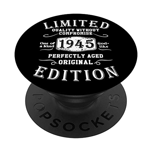 Cumpleaños 1945 Edición limitada Regalo Usado Grunge Vintage PopSockets PopGrip Intercambiable