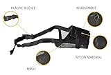 Dingo Weiches Nylon Maulkorb mit atmungsaktivem Netz für kleine Rassen, Welpen, Jack Russel Terier Dackel Verstellbarer Halsgurt, Schwarz 16773-2