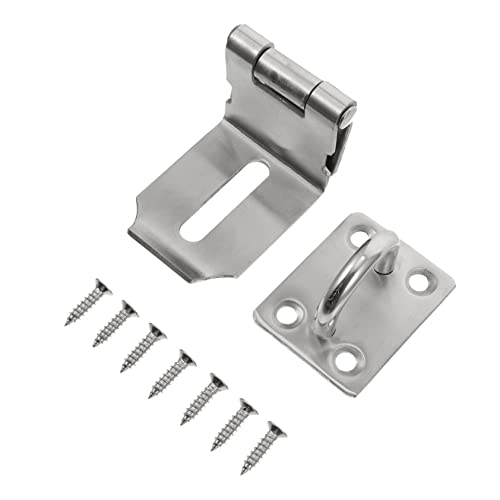 Image of DOITOOL 1set Door Hasp Latch Lock Heavy-Duty Security Bolt for Home Use Easy Installation Mounting Screws for Lockers Chests and Doors