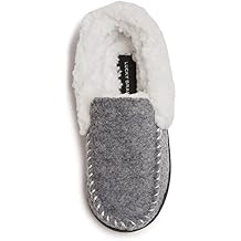 Lucky Brand Boys Faux Wool A-line House Shoes for Kids, Memory Foam Slippers