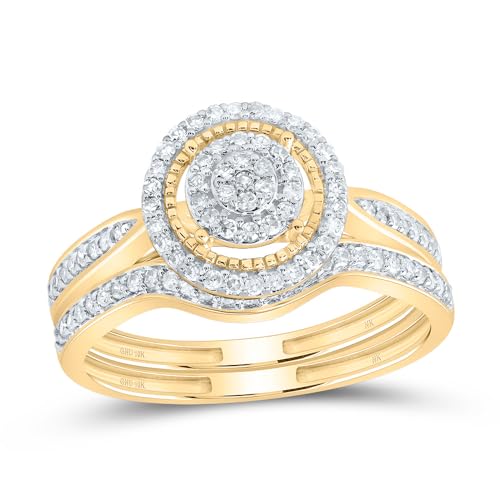 SB Jewelers 10Kt Yellow Gold 3/8 CTW Natural Diamond Fashion Round Bridal Set