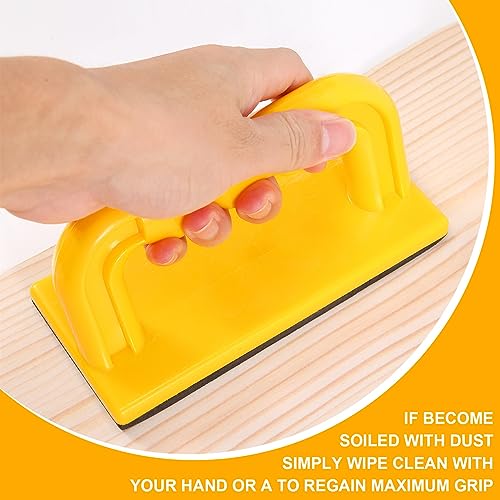 RUANI Wood Cutting Push Up Stick Block 2-Pack Set - Angle Handle Pad Holder Blocks for Cutting On Jointer Table, Orange - Image 4