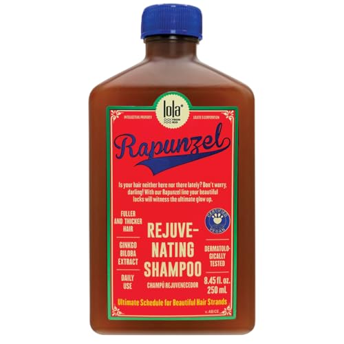 Lola From Rio Rapunzel Rejuvenating Shampoo Nourishing & Strengthening Shampoo for Fine Thinning Hair Supports Scalp & Hair Vitality Sulfate-Free & Hydrating 8.45 fl oz