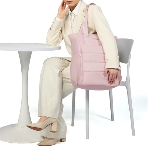 Image of NISHEL Travel Puffy Tote Bag For Women, Ultra-Lightweight Large Tote Purse For Office Day And a Short Weekend Getaway
