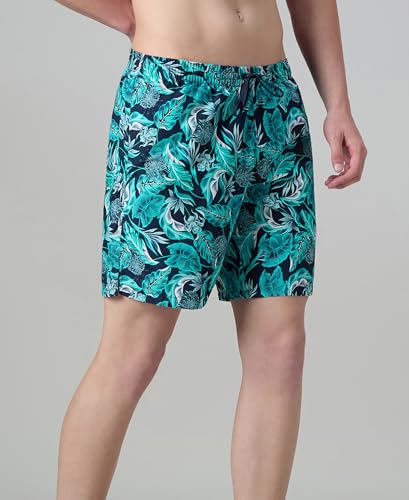 Image of Speedo Men's 4 Way Flex Essential Printed Watershorts with Side Pockets | Water Repellent | Internal Drawcord | Wide Waistband Swimming Trunks