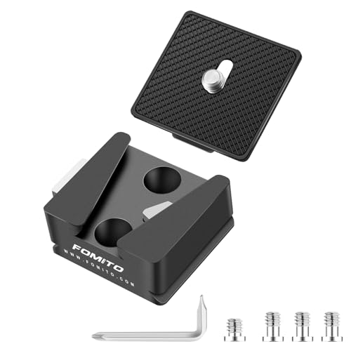 Placa de liberación rápida V-Lock VK-09 para evitar holguras en trípode y jaula de cámara