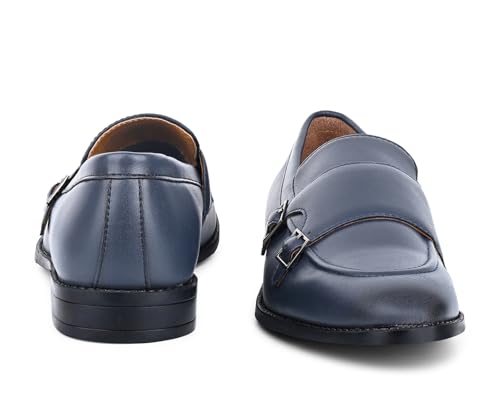 Image of LOUIS STITCH Double Monk Strap Shoes for Men | Slip-on Monk Style | Office Shoes for Men | Formal Shoe for Men Ideal for Business, Casual, Parties (LSRG FMBB)