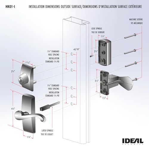 Ideal Security HK01-I-ORB Door Lever With Deadbolt Lock For Storm And Screen Doors, Oil Rubbed Bronze  thumb #5