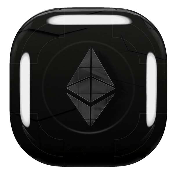Skinit Decal Audio Skin Compatible with Samsung Galaxy Buds Pro - Skinit Originally Designed Ethereum Textured Logo Design
