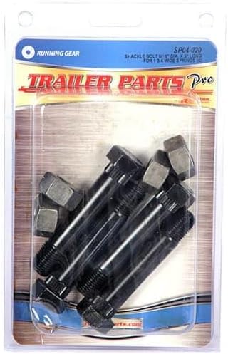 SP04020 9/16 Inch x 3 Inch Shackle with Nuts for 1-3/4 Inch Wide Springs - 4 Pack SP04-020