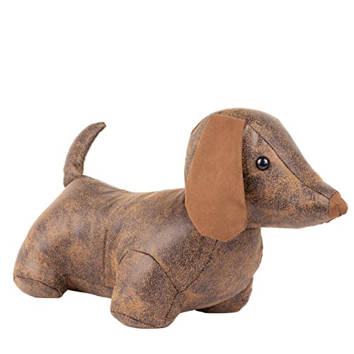 Paoletti Dexter Faux Leder Hunde Neuheit Türstop, 28 x 38 x 18cm, Braun