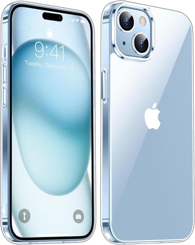 Keeshar ClearShield Transparent Back Cover for iPhone 15, Hybrid PC & TPU Shockproof Design, 360 Degree Protection Crystal Clear Case, Anti-Scratch Armor Mobile Phone Cover