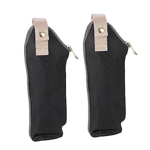 FRCOLOR 2 Piezas Bolsa Térmica para Biberón Portátil Funda Aislante para Leche Materna con Asa Resistente Diseño y Fácil de Limpiar Compatible Mayoría de Biberones para Niña Negro