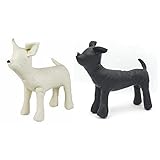 2 Stück Lederpuppen für Hunde, stehende Position, Hundemodelle, Spielzeug, Tierladen, Schaufensterpuppe, , L