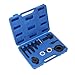 Mavaol 14pcs High Carbon Steel Steering Wheel Puller Kit Reversible Claw Design Specialized Adapters for Automotive Repair
