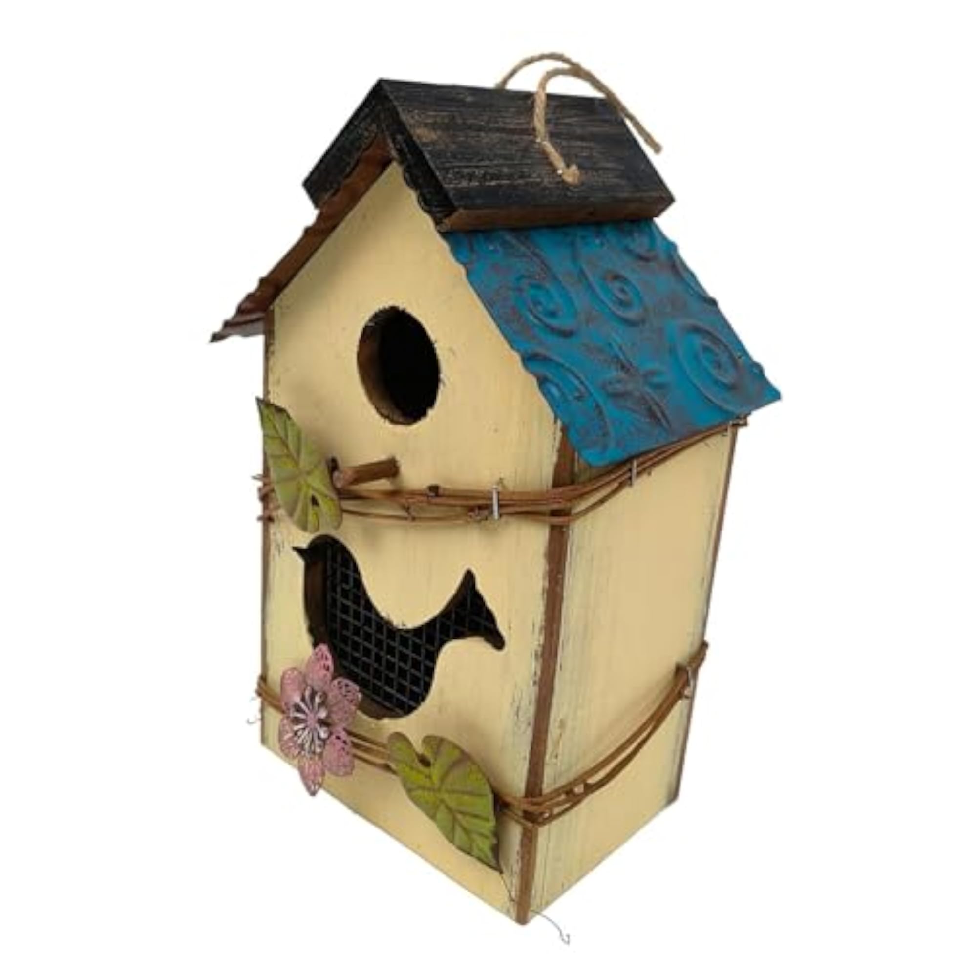 Hanging Bird House for Garden Decoration, Yellow