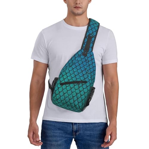 Mochila cruzada MyPiky con estampado azul para deporte unisex miniatura 7