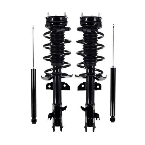 PM Auto Set of 4 Front Quick Complete Strut-Coil Spring-Rear Shock For 2011-2014 Mazda 2 Monotube Performance Upgrade