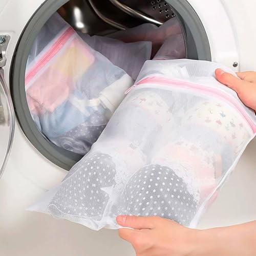 Kit 5 Sacos de Lavar Roupas Delicadas – Proteção para Lingerie, Roupas Íntimas, Camisetas e Peças Fi