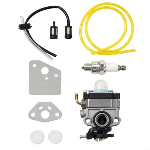 Gdfnmogo Kit de carburador para componentes, juntas más línea de combustible para cortacésped Bulb S430, 4 ciclos, incluye repuesto de combustible para imprimación, con filtro Plus