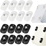 TRVL FIELDER Self Adhesive Caster Wheels, Appliance Rollers Appliance Slider for Kitchen, 360° Swivel Small Casters - Solve Coffee Maker Small Appliances Countertop Sliding (Black,White - 16 Pcs)