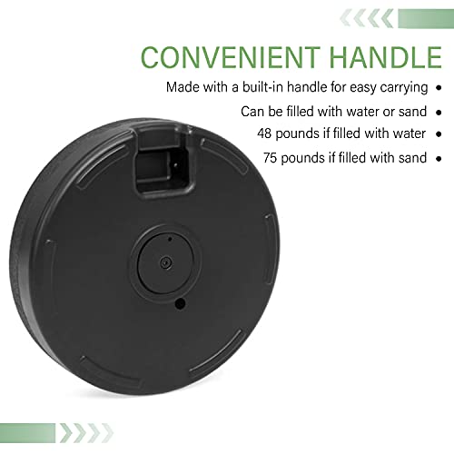 Gdy 10Ft Patio Umbrella Solar Powered 40 Led Lighted Aluminum Outdoor Table Market Umbrella With Tilt And Crank (Base Stand) #TOP3