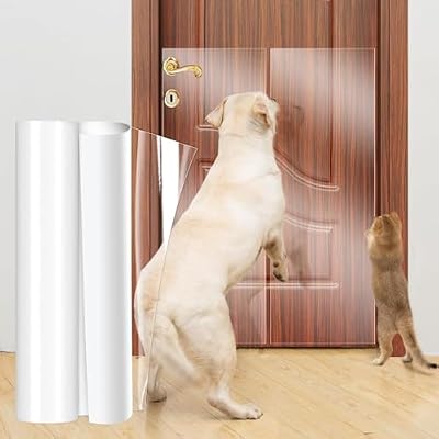 Uross Protección contra arañazos para Gatos, 5 m x 20 cm, contra para Muebles de Gatos,para Puertas de Perros, Transparente, autoadhesiva