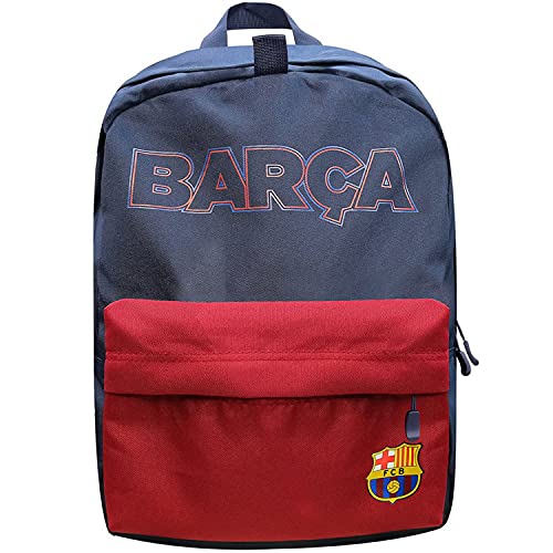 Icon Sports Soccer Backpack Bag – Officially Licensed FC Barcelona Team Club Logo Adult Football Fan Compartment Shoulder Padding Unisex (FC Barcelona_30 Navy/Yellow, One Size)
