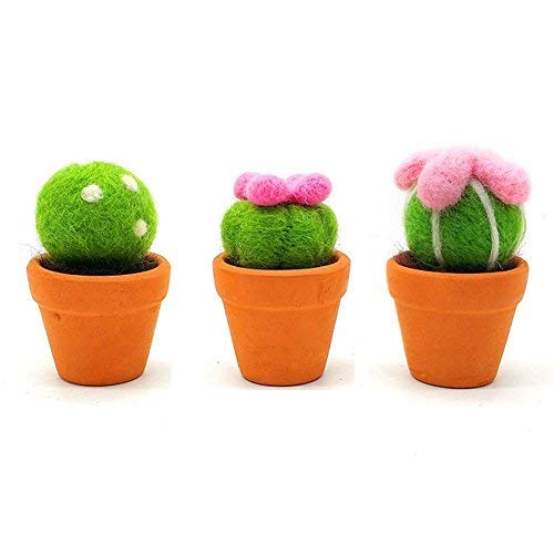 Artec360 Succulent Needle Felting Kits With Argil Base For Felting Beginners (3 Pack)