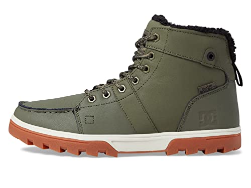 Image of DC Men's Woodland Cold Weather Casual High Top Shoe Snow Boot Fashion LIGHT OLIVE /OYSTER 7.5