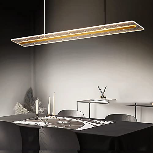 Lámpara Colgante de Techo Iluminación Rectangular LED Comedor Sala de Estar 6