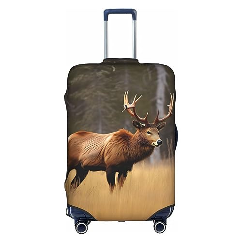 Wildlife Deer Bear Elk Stylish Luggage Cover - Protect and Personalize Your Suitcase with TSA-Approved Cover,suitcase covers for luggage