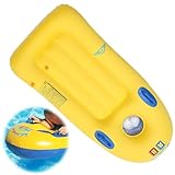 Puoxbim 1 aufblasbare schwimmende Betten für Kinder Surfbrett, Platten für Kinder aufblasbare Schwimmbäder, Bodyboard Kinder, aufblasbare Platten passend für Innen- und Außenpools