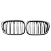 Części samochodowe Kratka Wyścigowa Przedniego Zderzaka Samochodu Kratka Nerkowa Dla BMW. E39 Dla Serii 5 1999-2003 51137005837 51137005838 Twin Fins Sport Grill Grille