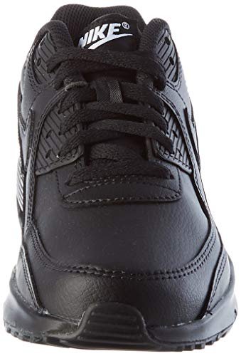 Nike Air Max 90 Ltr (Big Kid) Black/Black/Black/White 4 Big Kid M #TOP1