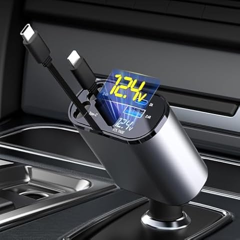 Aimtel 4 in 1 Retractable Car Charger Cover