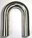 1.5" Stainless 180° Mandrel Bend - 1.5D/2.25" CLR Loose Radius - 16GA/.065" Wall - 6" Leg/6" Leg - SS304 - Exhaust Fabrication
