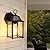 Dusk to Dawn Outdoor Wall Lights 2-Pack, Black Exterior Light Fixtures with Clear Glass, Waterproof Modern Porch Sconce Lanterns for Garage, Patio, Front Door, House (E26 Bulb Not Included)