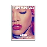 HURYWRTTH Rihanna LoudCanvas Poster mural d�coratif sur toile style vintage pour salon, chambre � coucher, 30 x 45 cm, sans cadre