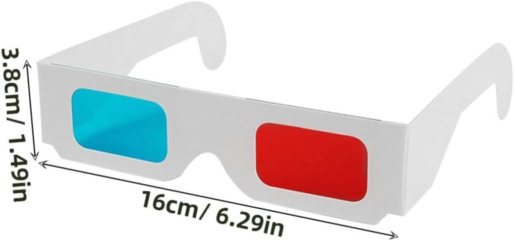 Alipis 70pcs 3D Paper Glasses Red Blue Anaglyph Cardboard Eyeglasses for Tv Projector Home Theater Movie Party Accessories