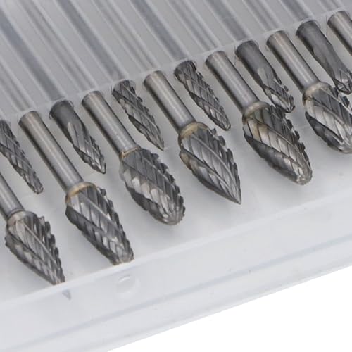 Set de 20 fresas rotativas de carburo doble corte miniatura 7