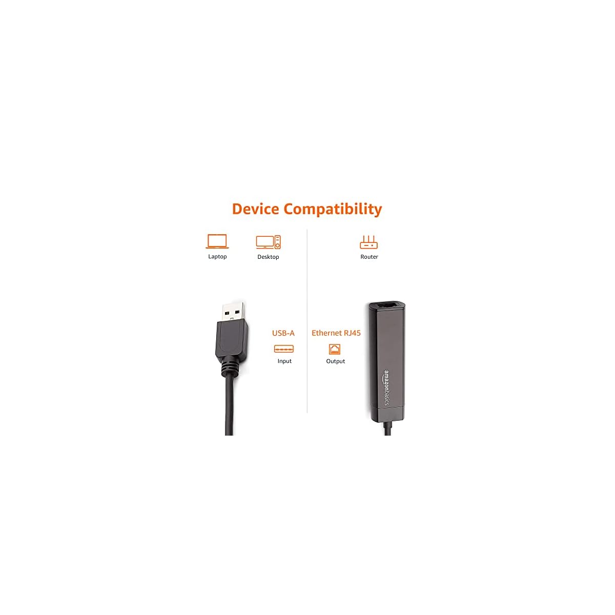 Amazon Basics Adattatore internet Ethernet, USB 3.0 a 10/100/1000 Gigabit, Nero - immagine 7