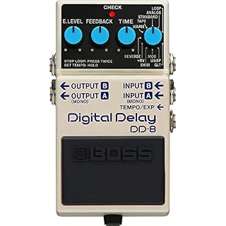 Pédale Digital Delay DD-8 BOSS, une gamme de sons divers et une puissance de Delay maximale, en mono ou stéréo avec onze modes - Les Beatles, Paul McCartney, John Lennon, RIngo Starr, George Harrison