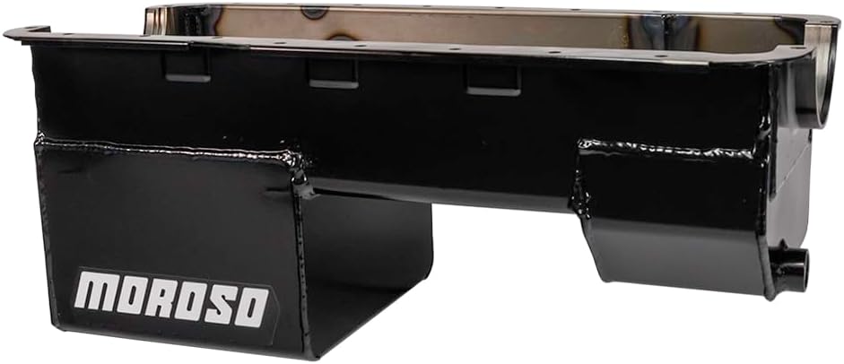 Moroso 20520 Fabricated Steel Oil Pan, 7 Quart Capacity, Small Block Ford 351W in Fox Body Mustang, 9" Rear Depth