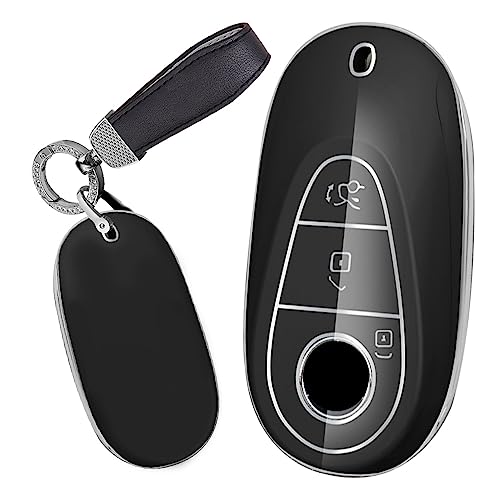 Porte-clés souple TPU pour Mercedes Benz W223 protégeant l'électronique du boîtier 3 boutons