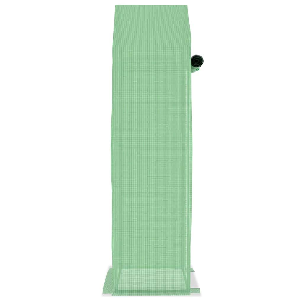 Serra con telaio in acciaio, 0,5 m², 1 x 0,5 x 1,9 m, per giardinaggio hobby, con porta, copertura resistente alle intemperie, ideale per verdure, erbe, fiori, balcone, terrazza