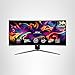msi MPG 341CQPX QD-OLED 34-inch Curved OLED Gaming Monitor, 3440 x 1440 (UWQHD), 0.03ms Response time, 240Hz, True Black HDR 400, HDMI, DP Port, USB Type C, Tilt, Height Adjustable