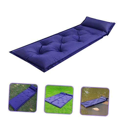 Tapis de sommeil gonflable de camping portable avec coussin intégré et sac - 4