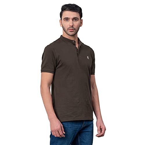 Image of Red Tape Henley Neck T-Shirt for Men | Comfortable & Breathable